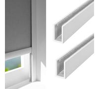 Bande de blocage en U,. Bandes de blocage lumière, rails latéraux occultants for fenêtre, découpables, multicolores, 40-220 cm, 2 pièces(White 2 Pcs,205cm)