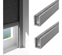 Bande de blocage en U,. Bandes de blocage lumière, rails latéraux occultants for fenêtre, découpables, multicolores, 40-220 cm, 2 pièces(Grey 2 Pcs,L 140cm)
