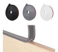 Bande de bord de meuble autocollante en forme de U - 5 m × 20 mm - En TPE flexible - Protection des bords pliable - Pour les bords d'armoire, de meubles pour table, armoires, chaises, étagères,