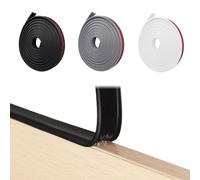 Bande de bord de meuble autocollante en forme de U - 5 m × 20 mm - En TPE flexible - Protection des bords pliable - Pour les bords d'armoire, de meubles pour table, armoires, chaises, étagères,