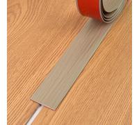 Bande De Bord Plat En Caoutchouc Souple PVC, Résistante Aux Taches Et À L'usure, Auto-adhésive, Adaptée Aux Parquets, Seuils Et Murs En Bois.(Gray wood grain,50mm)