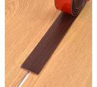 Bande De Bord Plat En Caoutchouc Souple PVC, Résistante Aux Taches Et À L'usure, Auto-adhésive, Adaptée Aux Parquets, Seuils Et Murs En Bois.(Red oak,50mm)