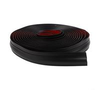 Bande de bordure de moquette sans couture de 6 m en TPE pour tapis ou sol de 10 mm d'épaisseur, pour une installation facile et durable en gris foncé gris clair (noir, 6 m)
