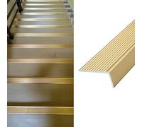 Bande de bordure d'escalier antidérapante en aluminium durable et résistante à l'usure pour escaliers en carrelage en bois et marbre (l 5 cm de long 1,5 m)
