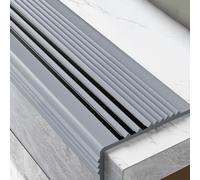 Bande de bordure d'escalier auto - adhésive matériel PVC pour les espaces publics tels que les restaurants scolaires(Grey,5 * 2.5cm)