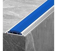 Bande de bordure d'escalier en alliage d'aluminium, décoration de bord de nez d'escalier, cinéma Hôtel Maison école marches marches Multi - scène applicable(Blue,3.5cm)