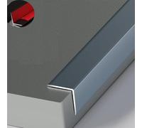 Bande de bordure en alliage d'aluminium, 3pcs 0,9 m soleil bande de bordure coin bande métallique bande de bordure carreaux bande de bordure angle droit (E,10MM*10MM*0.9M)