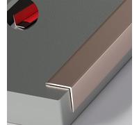 Bande de bordure en alliage d'aluminium, 3pcs 0,9 m soleil bande de bordure coin bande métallique bande de bordure carreaux bande de bordure angle droit (D,50MM*50MM*0.9M)