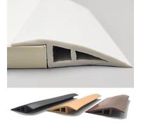 Bande De Bordure Moquette Auto-adhésif, Barre De Seuil Plat En Vinyle, Profilé De Transition Pour Carrelage, Parquet, Portes Et Moquette(Blanc,1cm*100cm)