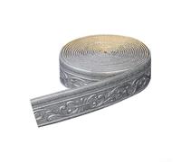 Bande de bordure murale 3D en mousse XPE avec pelage et design pour une installation sans dommage sur les portes, murs, plafonds (gris)