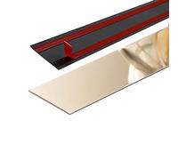 Bande de Bordure Murale Autocollante de 1 M, Moulure Et Garniture Murale Métallisées, Garniture Décorative Ultra-Fine Et Flexible En Acier Inoxydable Avec Finition Miroir, à Décoller Et à Coller