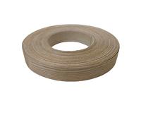 Bande de bordure pré-collée en bois d'érable/bouleau/chêne/pin/noyer/cerise/frêne/acacia, bordure en bois de placage à repasser pour réparation de meubles (frêne chinois, 7,6 cm x 4 m)