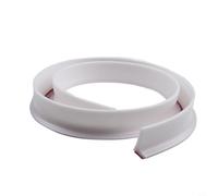 Bande de bouchon d'eau de douche en silicone 1 m de long pour une étanchéité efficace du seuil de douche moderne pour salle de bain (blanc)