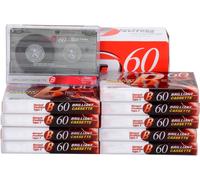 Bande De Cassette Audio Enregistreur Cd & Dvd Lecteur Cassette 60 Minutes De Temps Faible Bruit Cassette Pré-Tension Micro Cassette Vocale Avec Radio Musicale Pack De 10 Briques (10 Briques)[X1748]