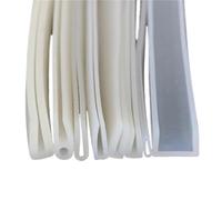 Bande de chant autocollante en U, Garniture de bord canal en U caoutchouc Silicone, for scellage verre porte douche, 2 mètres, plusieurs tailles(10X13)