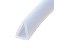 Bande de chant autocollante en U, Joint de porte en verre douche caoutchouc, canal U, plusieurs tailles(12x15mm 196.85in)