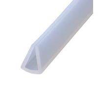 Bande de chant autocollante en U, Joint de porte en verre douche caoutchouc, canal U, plusieurs tailles(10x13mm 196.85in)