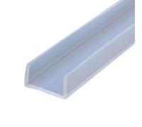 Bande de chant autocollante en U, Joint de porte en verre douche caoutchouc, canal U, plusieurs tailles(20x12mm 118.11in)