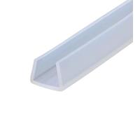 Bande de chant autocollante en U, Joint de porte en verre douche caoutchouc, canal U, plusieurs tailles(17x15mm 118.11in)