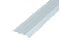 Bande de chant en alliage d'aluminium ; transition entre parquet et carrelage en céramique ; bandes de chant emboîtables de différentes hauteurs.(Silver)