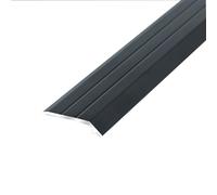 Bande de chant en alliage d'aluminium ; transition entre parquet et carrelage en céramique ; bandes de chant emboîtables de différentes hauteurs.(Black)