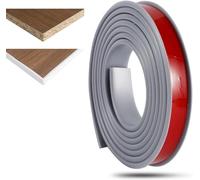 Bande de chant flexible en U de 10 m, bande de chant autocollante, bande d'étanchéité en TPE souple et imperméable for meubles, protection et réparation des armoires(Gray,20mm)