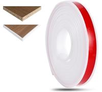 Bande de chant TPE 10M, garniture auto-adhésive en forme de U | Bande de bordure de meubles flexible, protecteur de planche de bois, résistant aux rayures(32mm,White)