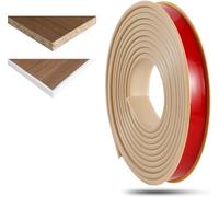 Bande de chant TPE 10M, garniture auto-adhésive en forme de U | Bande de bordure de meubles flexible, protecteur de planche de bois, résistant aux rayures(12mm,Khaki)