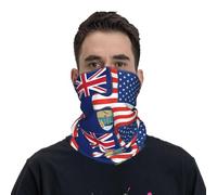 Bande De Cheveux L'Île Sainte-Hélène Et Le Drapeau Américain, Symbole D'Amitié avec Les États-Unis Anti-Solaire Chapeaux Demi-Visage Étanche À La Poussière Balaclava pour Jogging Moto Ski