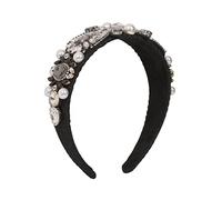 Bande de cheveux, mode féminine Chaîne à griffes en strass, bandeau for cheveux, perles de tempérament, accessoires for cheveux, cerceau géométrique en diamant(Cherry Blossom)