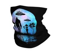 Bande De Cheveux Ovni, Extraterrestre Et Bigfoot sur La Lune Bandeau Magique Multi-Usage Anti-UV Tube Bandeaux pour Femme Sports Adulte 25X50Cm