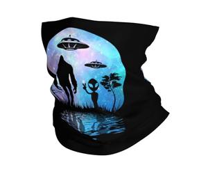 Bande De Cheveux Ovni, Extraterrestre Et Bigfoot sur La Lune Bandeau Magique Multi-Usage Anti-UV Tube Bandeaux pour Femme Sports Adulte 25X50Cm