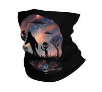 Bande De Cheveux Ovni, Extraterrestre Et Bigfoot sur La Lune Écharpe Demi-Visage Étanche À La Poussière Multi-Usage Headwrap pour Homme Randonnée Jogging 25X50Cm