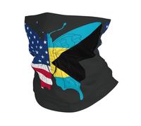 Bande De Cheveux Papillon Bahamas Et Drapeau Américain Chapeaux Demi-Visage sans Soudure Protection du Visage pour Jogging, Randonnée, Yoga