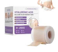 Bande de cicatrice en silicone à l'acide hyaluronique, bande de traitement réutilisable pour l'élimination des cicatrices, feuilles de cicatrice en silicone professionnelles (1 Boîtes)