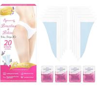 Bande De Cire Froide Bikini Pour Epilation Du Bikini Formes Prédécoupées Depilatory - 20 Bandes À Froide Maillot Avec 4 Lingettes D'huile Apaisantes Pour Peaux Sensibles Cire Epilation Intime