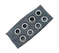 Bande de coiffure de conception creuse Bande de femmes avec des éléments métalliques Corde élastique respirante douce pour les fêtes de yoga sportives polyvalent Gris