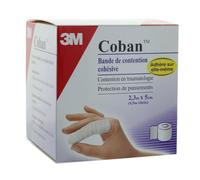 3M Bande de contention cohésive Coban 5 cm x 2,3 m Blanc
