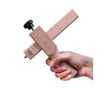 Bande de Cuir Sangle Cutter Réglable, Bande en Cuir de Découpe en Bois à la Main, DIY Craft Outils de Coupe Bricolage Cutter avec 5 Lames, pour Artisanat du Cuir