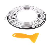 Bande de décoration de voiture, bandes de moulures intérieures de voiture flexibles(ARGENT)