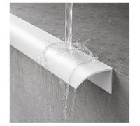 Bande De Dérivation De Pluie Eagle's Beak Drip Lines | Bande en aluminium imperméable d'avant-toit, dispositif de protection murale(White,0.8m/2.6ft)