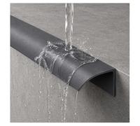 Bande De Dérivation De Pluie Eagle's Beak Drip Lines | Bande en aluminium imperméable d'avant-toit, dispositif de protection murale(Gray,3.1m/10.2ft)