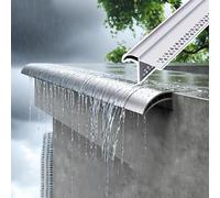 Bande de dérivation de pluie en aluminium - Rail de protection de 2,9 m pour avant-toit et murs extérieurs