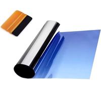 Bande De Film Pare-Soleil À Fixer Sur Le Pare-Brise Couleur Graduelle Transparente Non Métallisée Pour L'ombrage Et La Filtration Du Haut (Bleu)