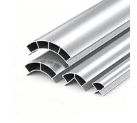Bande de finition d'angle incurvée en aluminium, Moulure quart de rond renforcée, Joint anti-oxydation pour panneaux de placards et d'armoires de cuisine(R 70mm(2-3/4"),L 140cm/55.1in)