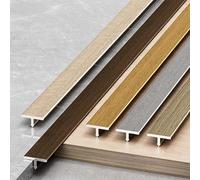 Bande de finition en alliage d'aluminium imitation bois, bandes de transition for revêtements de sol, seuil en forme de T, bandes de raccordement for joints de sol(01,33mm/1.3in)