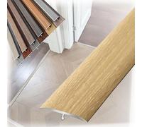 Bande de Finition en T Aluminium - Profilé de Transition de Séparation Sol - pour Seuil Carrelage Stratifié Parquet - Barre Décorative de Raccordement de Jonction(Light Oak,W2cmxL150cm)