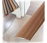 Bande de Finition en T Aluminium - Profilé de Transition de Séparation Sol - pour Seuil Carrelage Stratifié Parquet - Barre Décorative de Raccordement de Jonction(Light Wood,W1.5cmxL120cm)