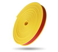 Bande de finition flexible en TPE auto-adhésive, Bande de chant en TPE forme U multicolore, largeur 9 à 40 mm(Giallo,16mm)