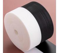 Bande de fixation à boucle - Dos en nylon - Pour couture et loisirs créatifs - Fermeture solide - Crochet de 2 cm - Pour rideaux - Blanc